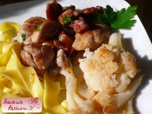 Ris de veau caramélisés, parfums d'Asie, chou-fleur et safran... Ris de veau caramélisés, parfums d'Asie, chou-fleur et safran...