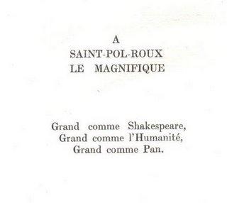 Tant d'égards d'Egar Tant pour Saint-Pol-Roux-le-Magnifique