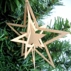 Acheter Lot de 5 décorations en 3D pour sapin de Noël en bois chez Tout Allant Vert