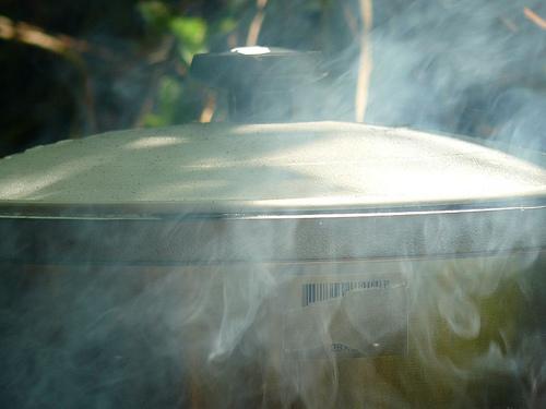 Bougna aux crevettes de Creek : Preparation #20 : marmite cuisson