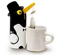 Pingouin et sachet de thé Pingouin et sachet de thé