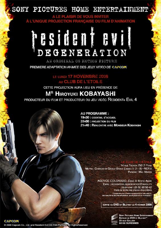 resident-evil-degeneration-invitation Resident Evil Degeneration - Résumé de la soirée