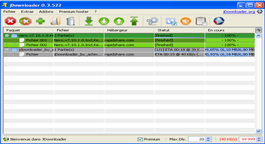 16 Logiciels pour télécharger de rapidshare et autres hébergeurs Jdownloader