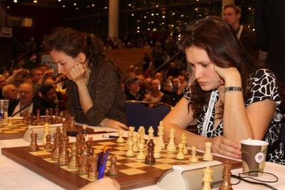 L'équipe américaine avec Irina Krush (2452) et Anna Zatonskhi (2440) 
