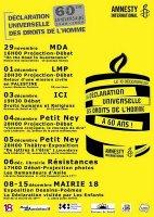 groupe Paris-Montmartre d’Amnesty International vous invite commémorer 60ème anniversaire Déclaration Universelle Droits l’Homme