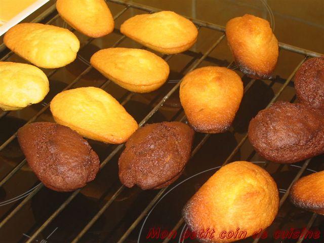 Desserts Madeleines au citron et au chocolat