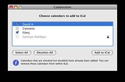 calaboration calaboration synchronise Google Agenda avec iCal [Mac]