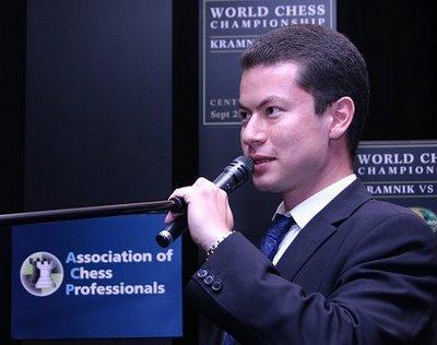 Joël Lautier fondateur de l'ACP (Association of Chess Professionals) - photo Chessbase