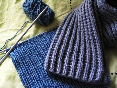 tricoter une echarpe en maille anglaise