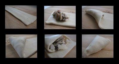 Feuilletés aux pleurotes et jambon de Parme