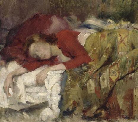 Lovis Corinth, Jeune femme endormie (détail)
