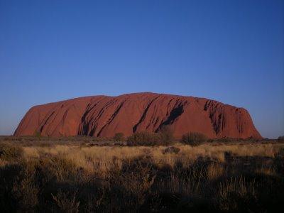Le coucher de soleil sur Uluru