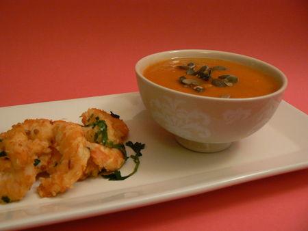 Velouté potiron - crevettes P1100896