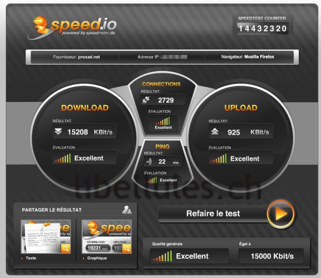 Speed.io test bande passante