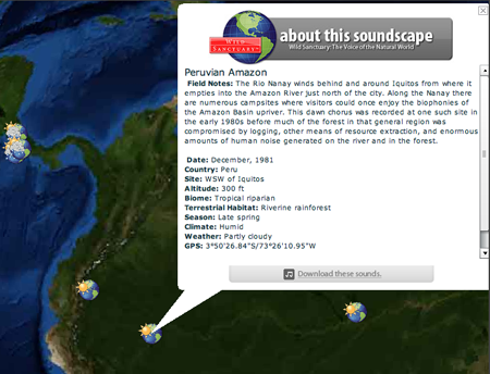 Le son de la nature Wild sanctuary Poly9 map