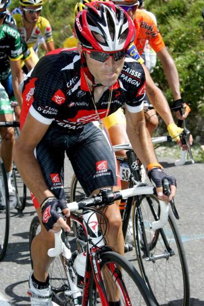 Alejandro Valverde, del equipo Caisse D'Epargne, durante la novena etapa del Tour de Francia disputada entre Val d'Isere y Briançon - EFE - 17/07/2007