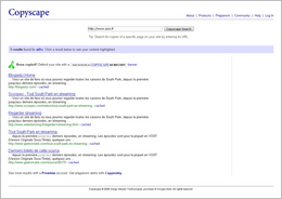 20 outils pour tout tester sur votre site ! copyscape com results