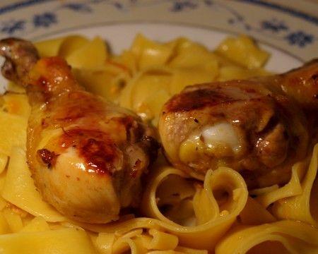 Pilons de poulet à l'orange, rubans à la clémentine & fruit de la passion PC182193