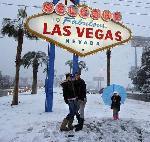 Chute de neige à Las Vegas