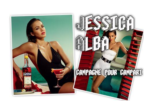 Campagne publicitaire Campari avec Jessica Alba.