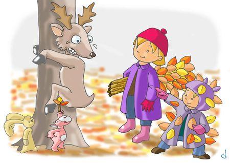 Conte de Noël 3 : Sur un arbre perché dessin_de_renne