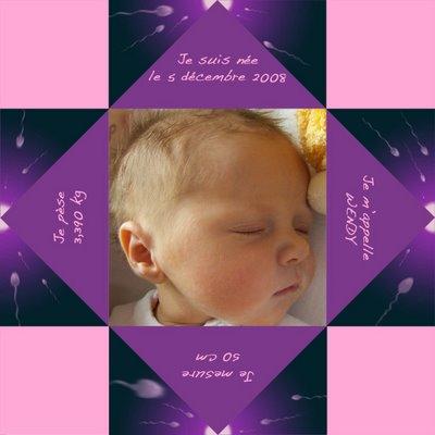 Projet de faire part de naissance...