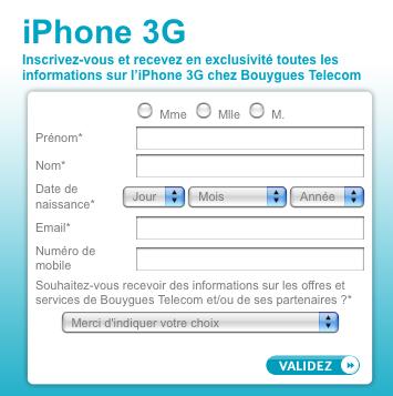 iphone chez Bouygues telecom
