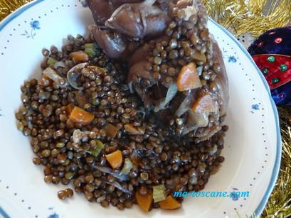 Zampone e lenticchie - Pied de porc aux lentilles