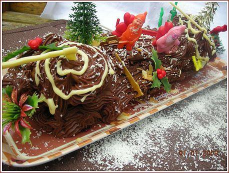 La bûche au chocolat La bûche au chocolat