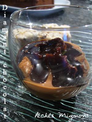 Diamant chocolat Cacao, Cassonade, Chocolat, Chocolat au lait, Chocolat noir, Crème, Farine, Oeufs, Sucre glace, Sucre,