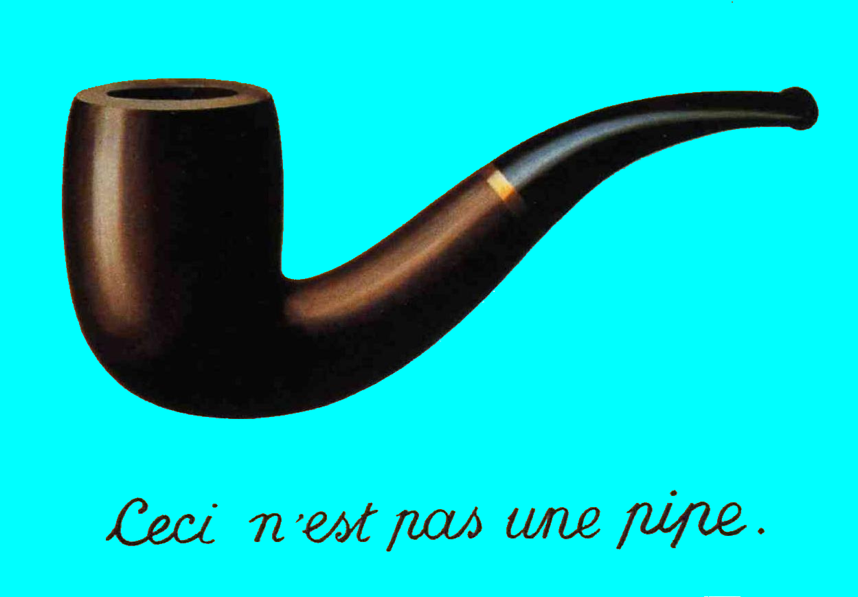 Ceci n'est pas une pipe (Magritte) Ce qui suit est faux : ce qui précède est vrai !