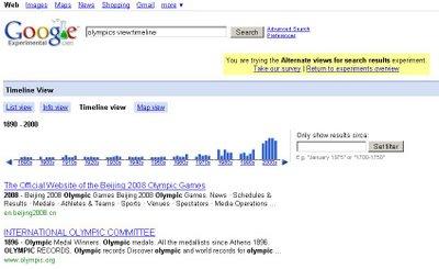 Google Timeline en expérimentation