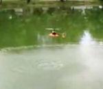vidéo hélicoptère radiocommandé pêche poisson
