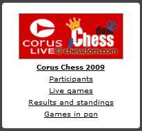 Chessdom, partenaire de Chess & Strategy pour le Corus 2009 Le Corus sur Chessdom