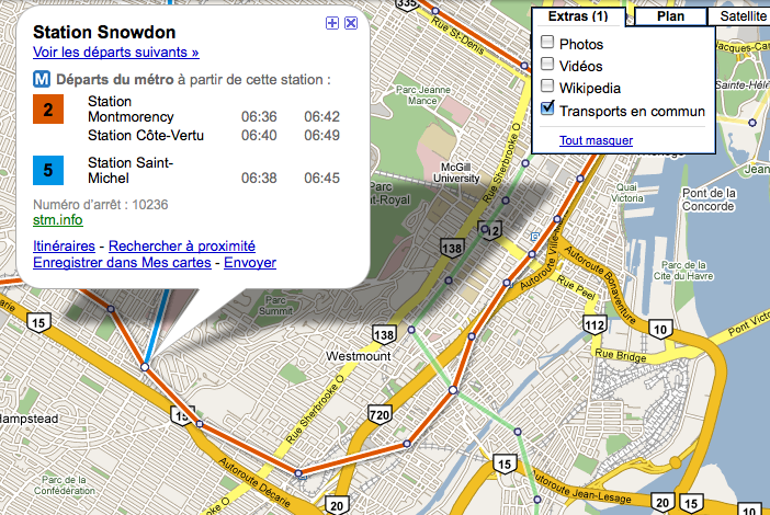 google-maps-metro Google Maps ajoute les plans des lignes de métro