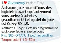 Curvy3D : logiciel gratuit du jour Giveaway of the Day