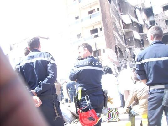 Photos: Sénégal-incendie-effondrement d'un immeuble: deux sapeurs portés disparus