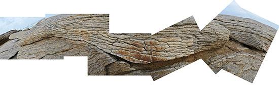Mille-feuille de granit à l'île Grande Millefeuilles de granit à l'île Grande