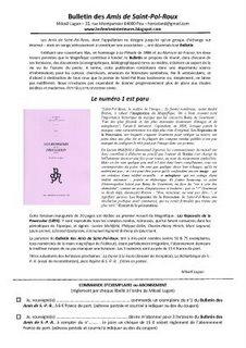 Des nouvelles du Bulletin des Amis de Saint-Pol-Roux