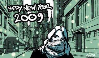 Voeux BD 2009 : Franckie Alarcon, Georges Van Linthout et Sandro