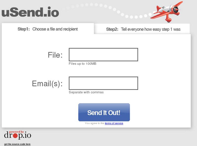 uSend.io - Service de partage de fichiers signé Drop.io uSend.io : Envoyez des fichiers jusqu'à 100 Mo