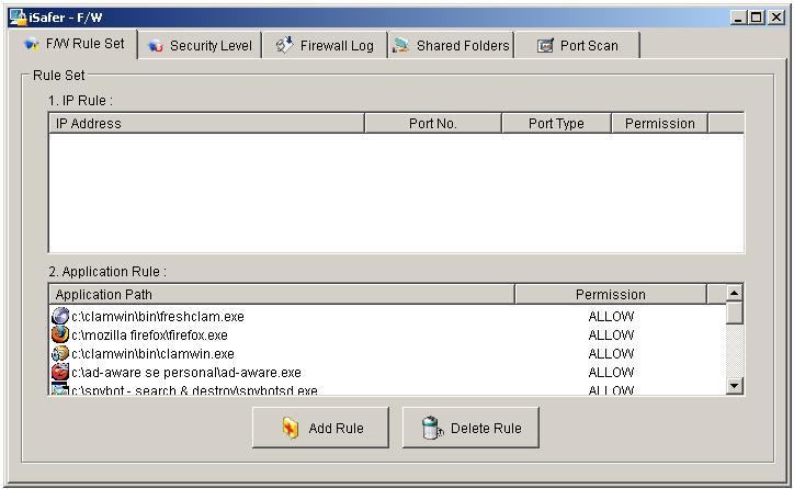 Isafer Winsock, firewall libre & gratuit pour Windows isafer1.JPG