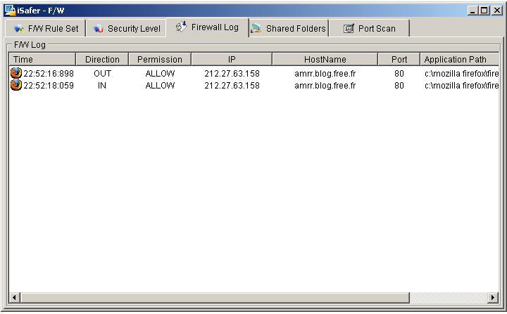 Isafer Winsock, firewall libre & gratuit pour Windows isafer3.JPG