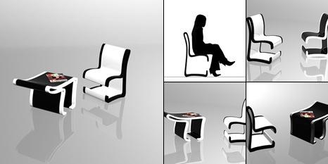 Le Stripe d’une chaise… Afficher stripe-chair