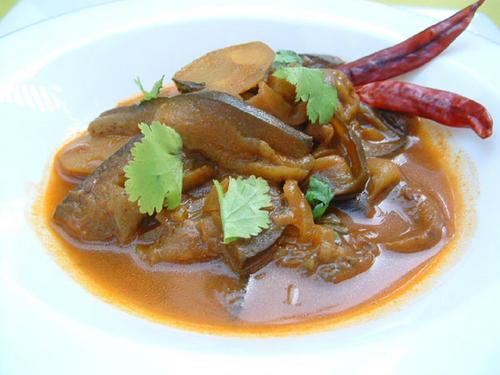 Cuisine indienne Curry d'aubergine