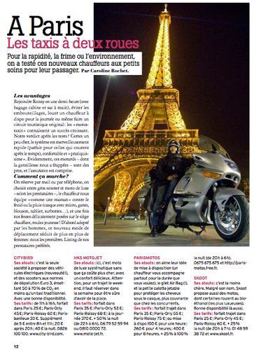 TAXIS DEUX-ROUES, Marie Claire, XII-08