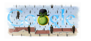 Google fête le 110e anniversaire de la naissance de Magritte...
