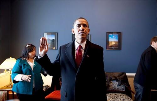 Les premières photos de Barack Obama à la Maison Blanche !