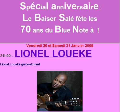 Lionel Loueke au Baiser Salé - 30 & 31 jan 09
