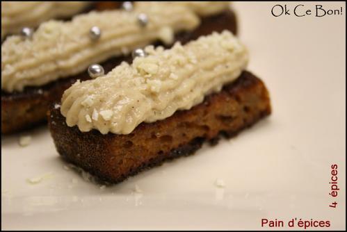 Croustillants de pain d'épices et leur crème au 4 épices
